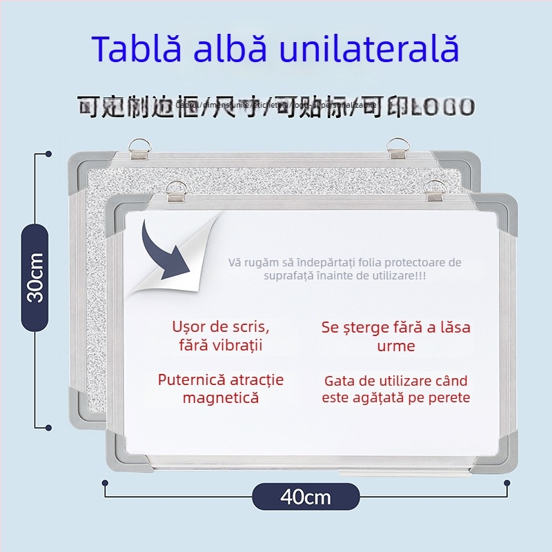Tablă magnetică albă, personalizabilă pentru învățământ la domiciliu, de montaj pe perete, ștergibilă, pentru scriere și desen, birou