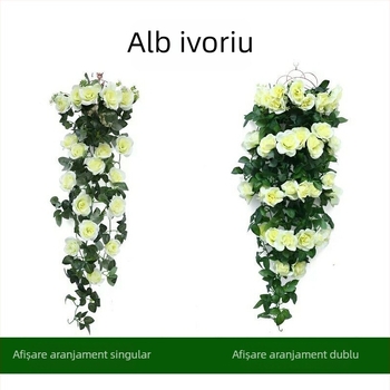 Trandafir artificial pentru perete, viță de flori din mătase, decor pentru sufragerie și nunți