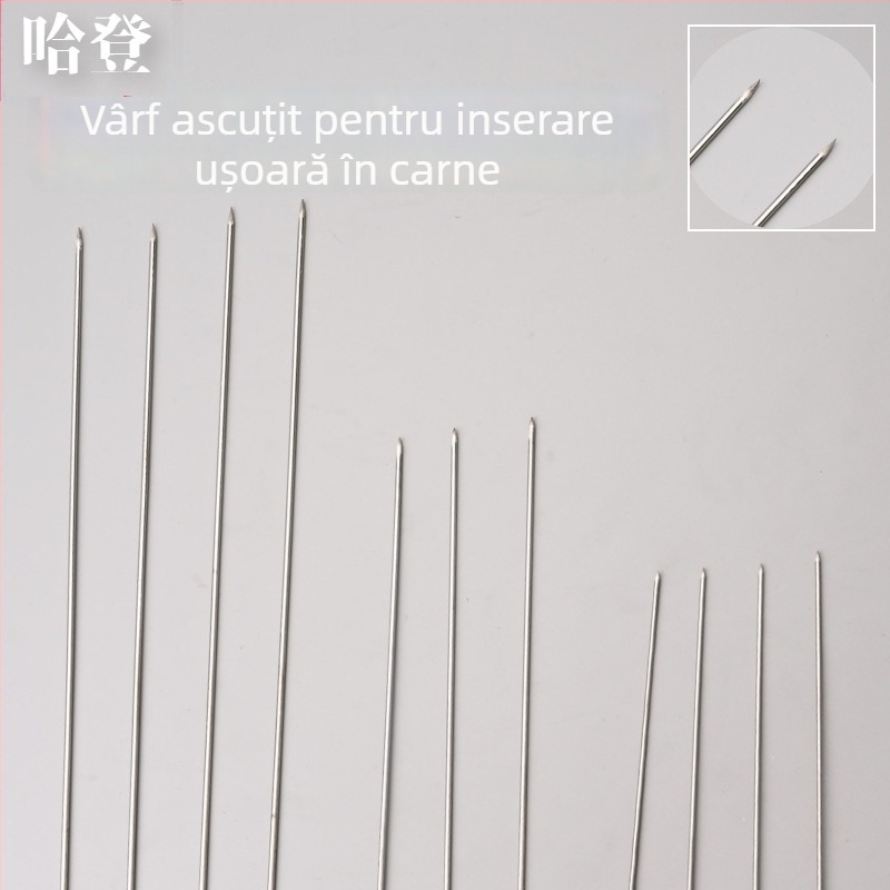 Țeapă coadă de gâscă și coadă de rață, din oțel inoxidabil 304, frigărui pentru cuptor cu nouă dinți