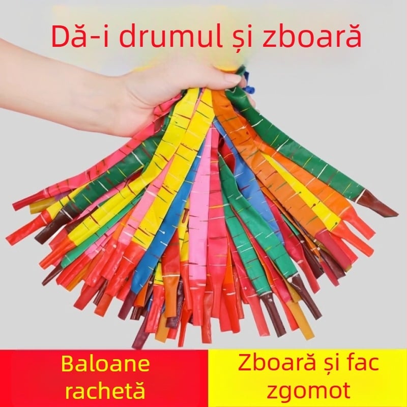 Baloane gonflabile din latex, în formă de extraterestru, de 12 inch, care țipă în timpul zborului