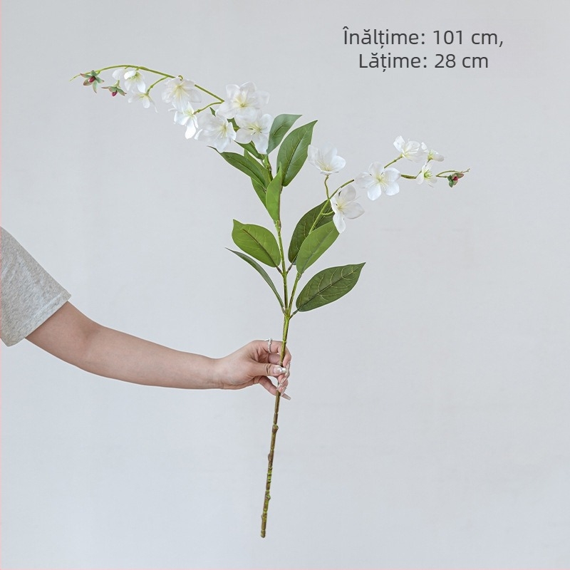 Buchet cu iasmin artificial cu două ramuri, decor pentru sufragerie și hol