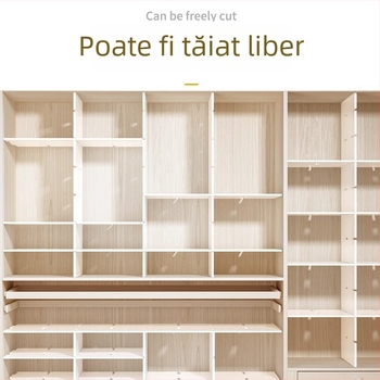 Raft divizor pentru garderobă cu opt compartimente, pentru organizarea spațiului