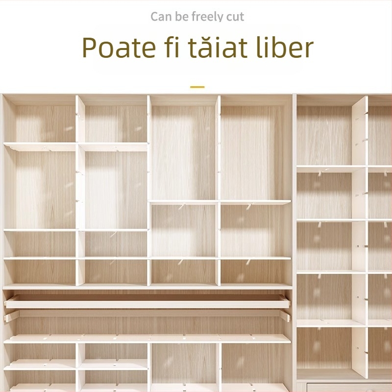 Raft divizor pentru garderobă cu opt compartimente, pentru organizarea spațiului