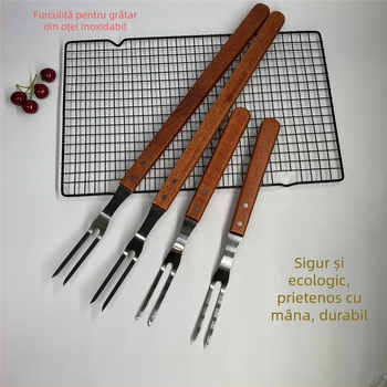 Furculiță de grătar din oțel inoxidabil – pentru miel la grătar în aer liber