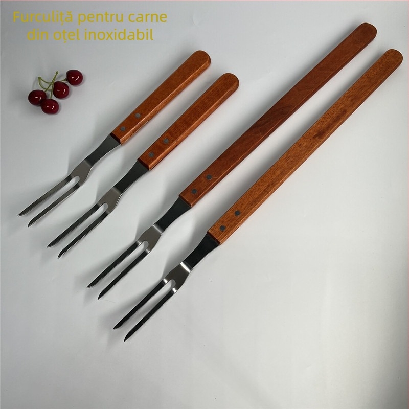 Furculiță de grătar din oțel inoxidabil – pentru miel la grătar în aer liber