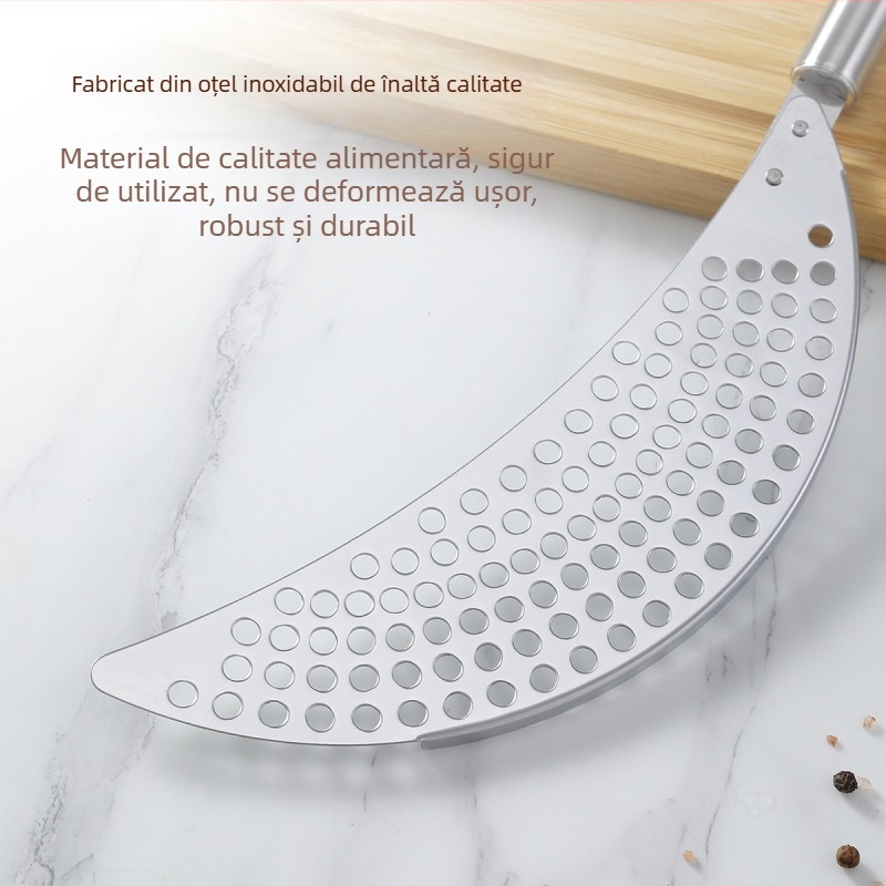 Coș de scurgere din oțel inoxidabil 304 pentru chiuvetă, design semilună, filtru pentru resturi alimentare