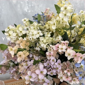 Hortensie mov artificiale pentru decor de acasă, decor de nuntă, recuzită pentru fotografie, living și masă
