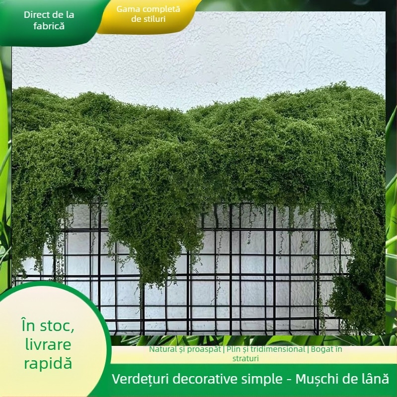 Mușchi artificial cu textură de mătase pentru amenajări interioare, peisagistică și mini-peisaje