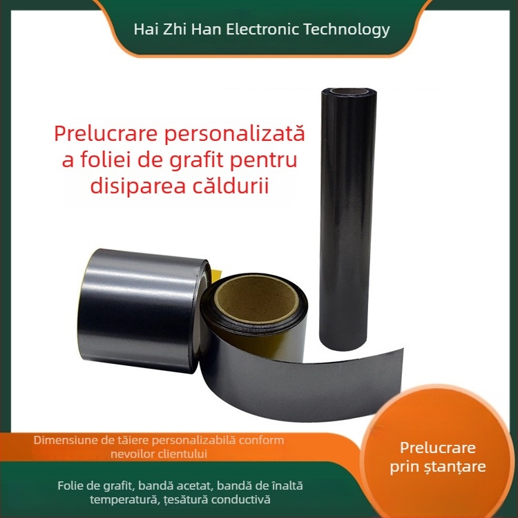Film de grafen pentru disiparea căldurii, placă de grafit cu conductivitate termică înaltă pentru LED, film sintetic de grafit
