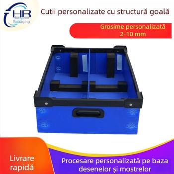 Cutie din plastic PP cu cadru gol, cutie turnover anti-static pentru componente electronice, cutie cu compartimente