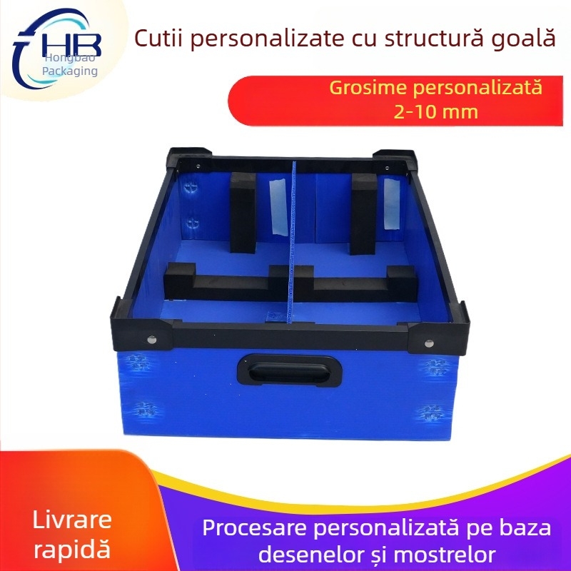 Cutie din plastic PP cu cadru gol, cutie turnover anti-static pentru componente electronice, cutie cu compartimente