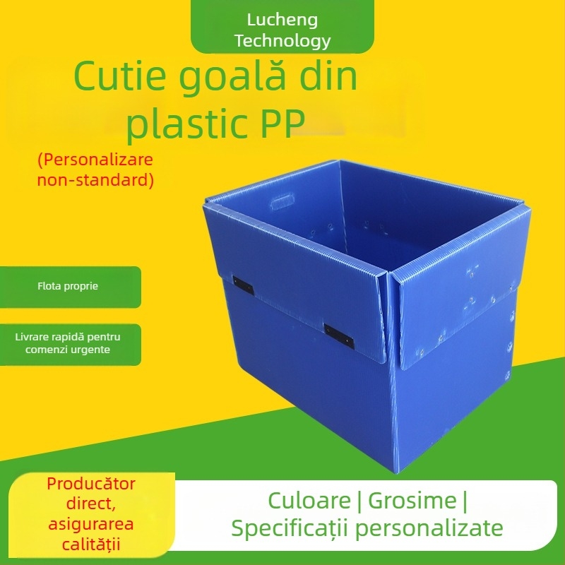 Cutie din plastic cu placă goală și panou ondulat, anti-static, material reciclabil