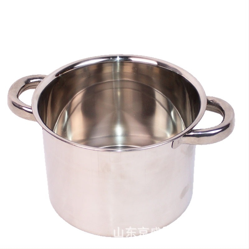 Oală din oțel inoxidabil, adâncă, cu două utilizări, cu aragaz cu alcool — potrivită pentru hot pot, terci și tăiței