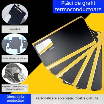 Film de răcire din grafen pentru CPU și placă de bază, folie izolatoare, pad termic din grafit artificial cu conductivitate termică înaltă pentru bateriile telefoanelor mobile