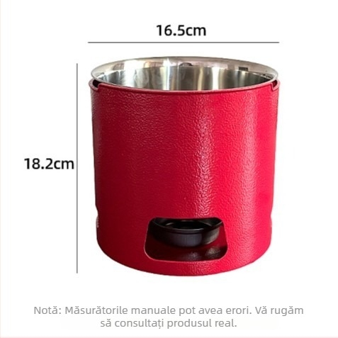 Oală mică din oțel inoxidabil pentru porții individuale: frigărui, mațe și hot pot picant Sichuan, cu arzător cu alcool