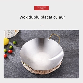 Oțel inoxidabil nemagnetic, stil coreean, vas uscat, plăcuță pentru gătit uscat, plită cu alcool, mic vas, fund gros, pentru restaurante