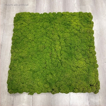 Covor artificial cu aspect de mușchi, textură flok pentru pereți cu plante și amenajare interioară