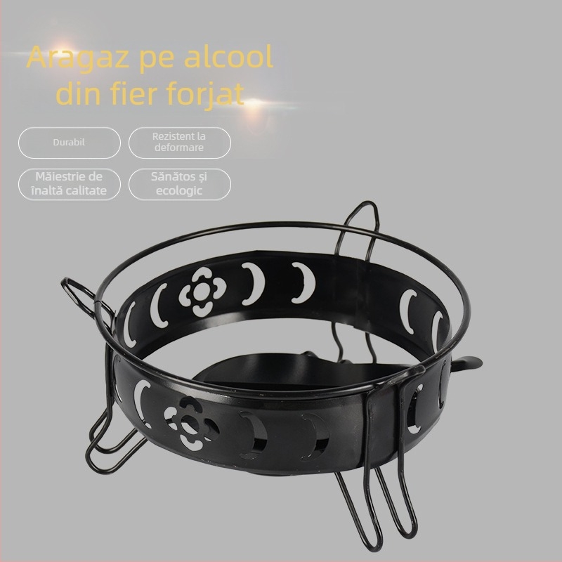 Foc de alcool solid pentru exterior, oală mică îngroșată și oală uscată, set de bucătărie portabil pentru casă sau cămin