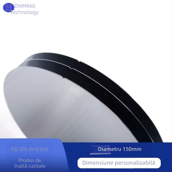 Wafer SOI de 6 inci, diametrul de 150 mm, disponibil în polizare pe o singură față sau pe ambele fețe, SSP, tipuri P și N, dimensiune procesabilă