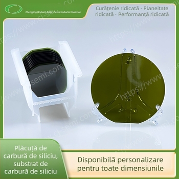 Substrat conductiv din siliciu-carbid (SiC) de 4 inch, tip 4H/N; wafer monocristalin 4H-SiC, tip N
