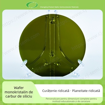 Wafer din SiC conductiv, 4 inch, tip 4H/N, substrat din carbura de siliciu, monokristal SiC