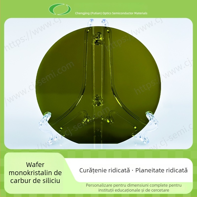 Wafer din SiC conductiv, 4 inch, tip 4H/N, substrat din carbura de siliciu, monokristal SiC