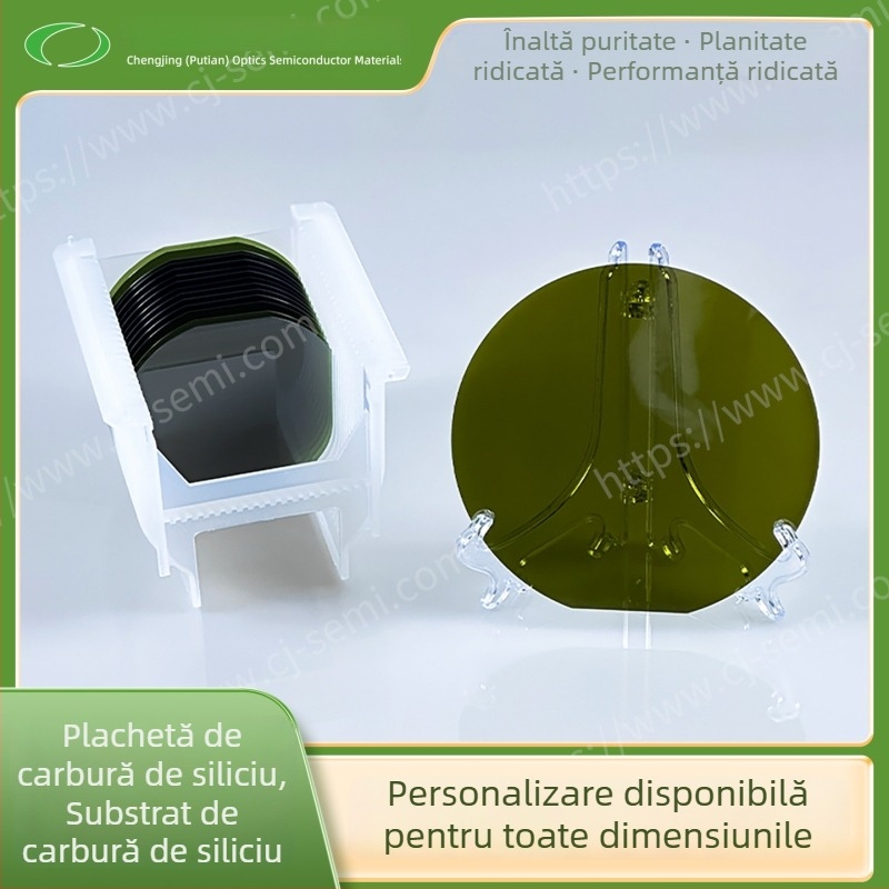 Substrat conductiv de SiC de 2 inch, tip 4H/N, wafer monocristalin SiC