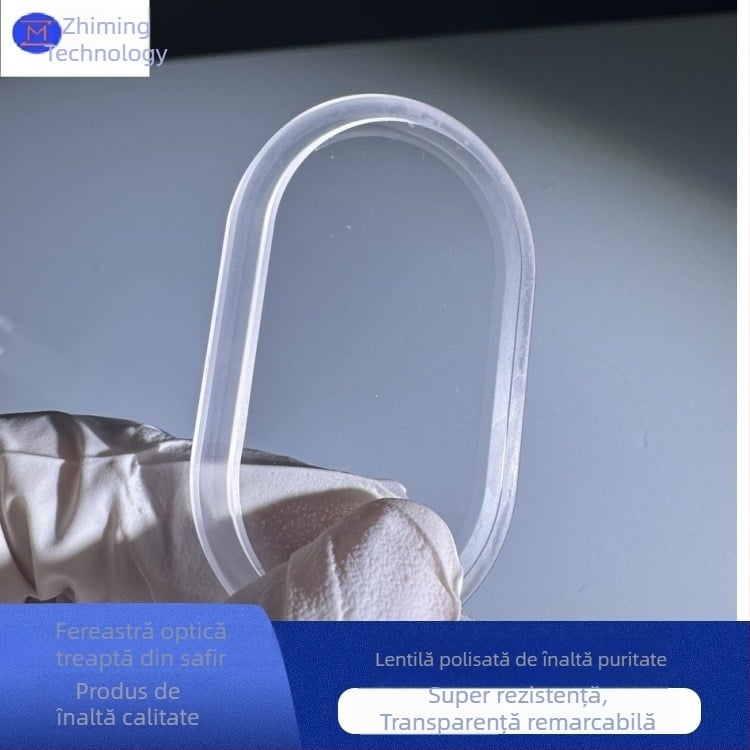 Wafer de safir de înaltă puritate, fereastră optic cu lentilă polisată
