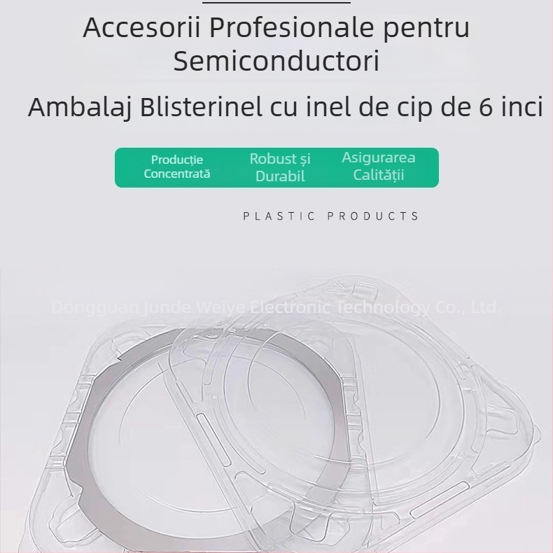 Cutie blister pentru wafer de 6 inci, cadru PET antistat