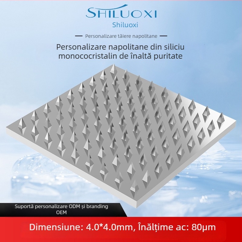 Shi Luoxi wafer de siliciu monocristalin gol 4x4, ac de 80 um