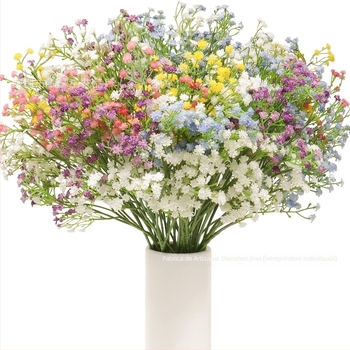 Flori artificiale Gypsophila, buchete de mireasă, accesorii de nuntă, flori decorative, decor pentru casă