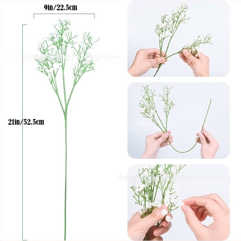 Flori artificiale Gypsophila, buchete de mireasă, accesorii de nuntă, flori decorative, decor pentru casă