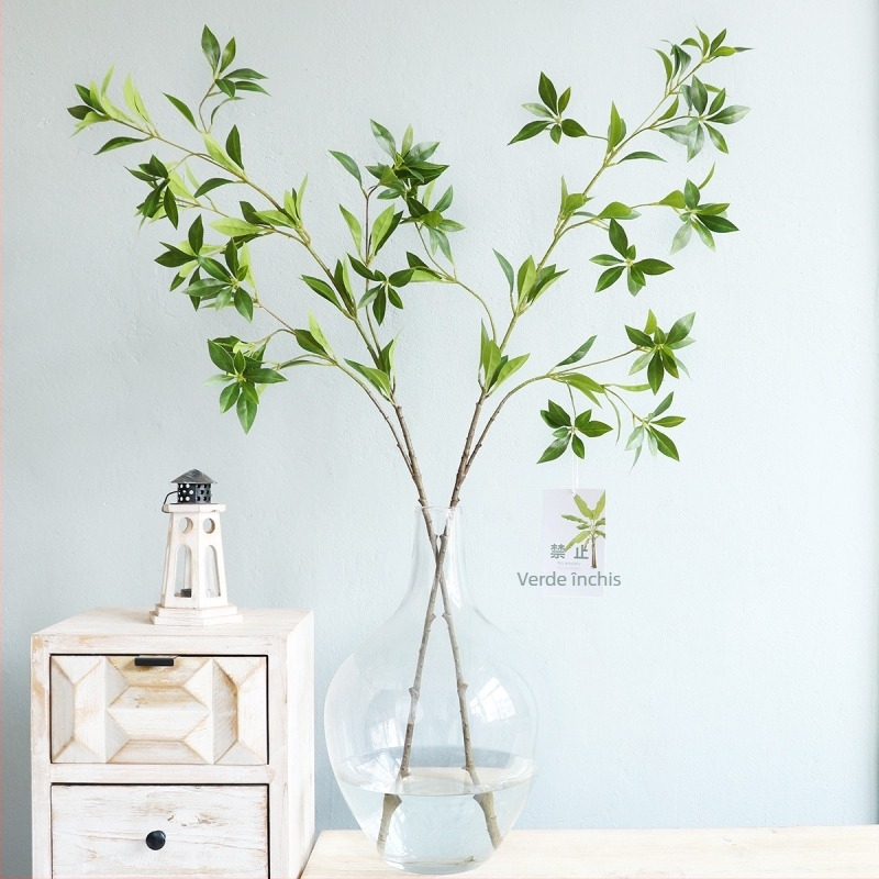 Plantă artificială în stil japonez pentru decor interior, aranjament suspendat de plante verzi pentru sufragerie, aspect premium