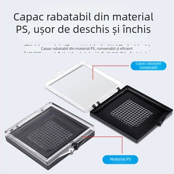 Cutie de depozitare pentru componente de cipuri și mostre wafer, protecție împotriva prafului și antistatice pentru transport.