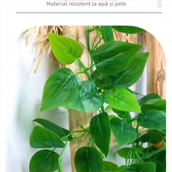 Viță artificială cu frunze verzi, plantă decorativă din plastic pentru acoperirea conductelor de apă și a instalațiilor HVAC, 100-200 cm
