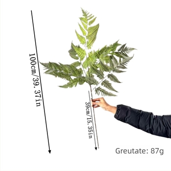 Ferigă artificială cu coada de tigru, plantă verde pentru nunți și decor de evenimente