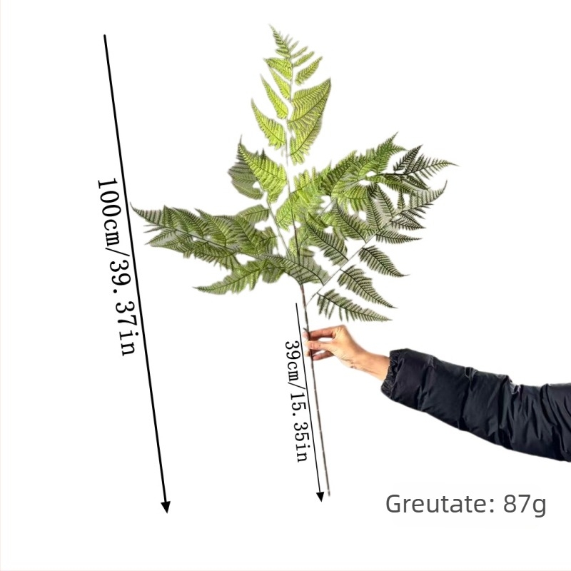 Ferigă artificială cu coada de tigru, plantă verde pentru nunți și decor de evenimente