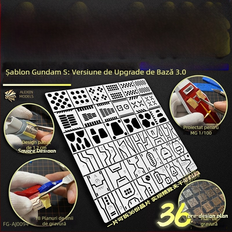 Ellison riglă cu corn de dragon AJ0094 – Model SF pentru modificări militare cu cip, riglă auxiliară AJ0095