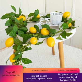 Plante artificiale verzi cu fructe de lămâie — viță decorativă pentru nunți, decor interior și restaurante