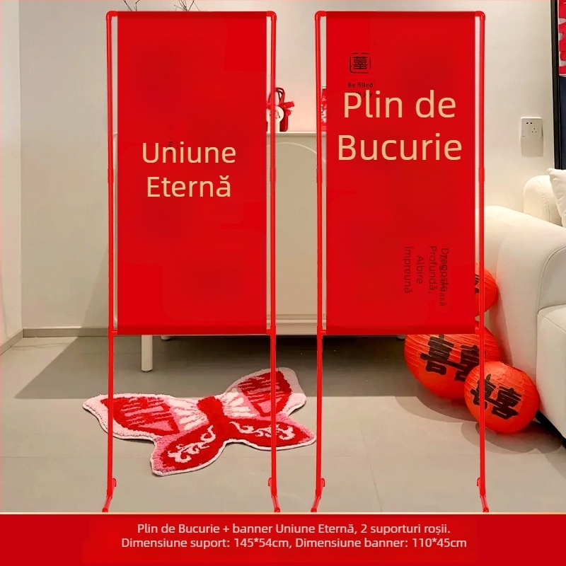 Semn de nuntă cu simbolul Fericirii pentru decor pe stâlpi în curte