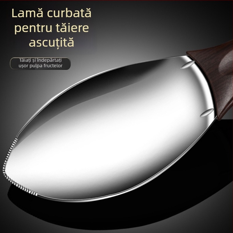 Cuțit special pentru decojit mango, divizor de fructe din oțel inoxidabil, lingură pentru pepene și instrument pentru tăiere cuburi