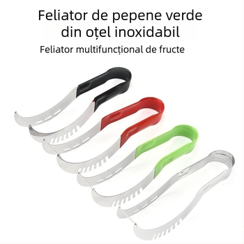 Cuțit multifuncțional din oțel inoxidabil pentru pepene — tăietor de fructe și divizor, design creativ