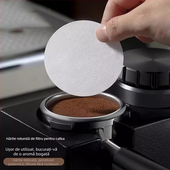 Filtru circular de cafea, de unică folosință, pentru moka pot și aparat espresso, pentru preparare manuală, 58 mm, cutie