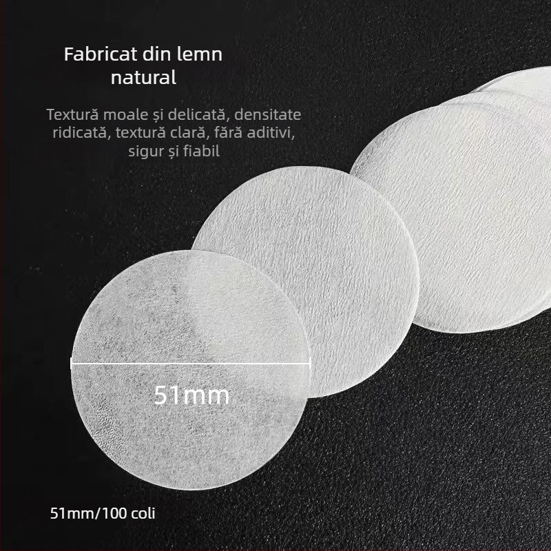 Filtru circular de cafea, de unică folosință, pentru moka pot și aparat espresso, pentru preparare manuală, 58 mm, cutie