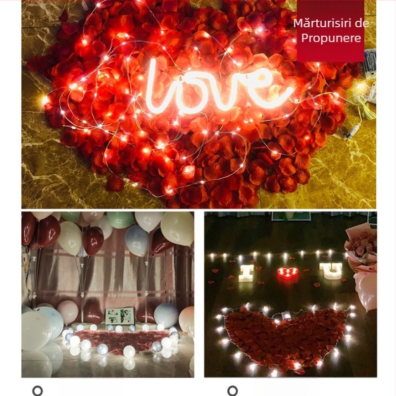 1000 petale din material nețesut roz, pentru nuntă, decor romantic de Ziua Îndrăgostiților, cerere în căsătorie și zile de naștere