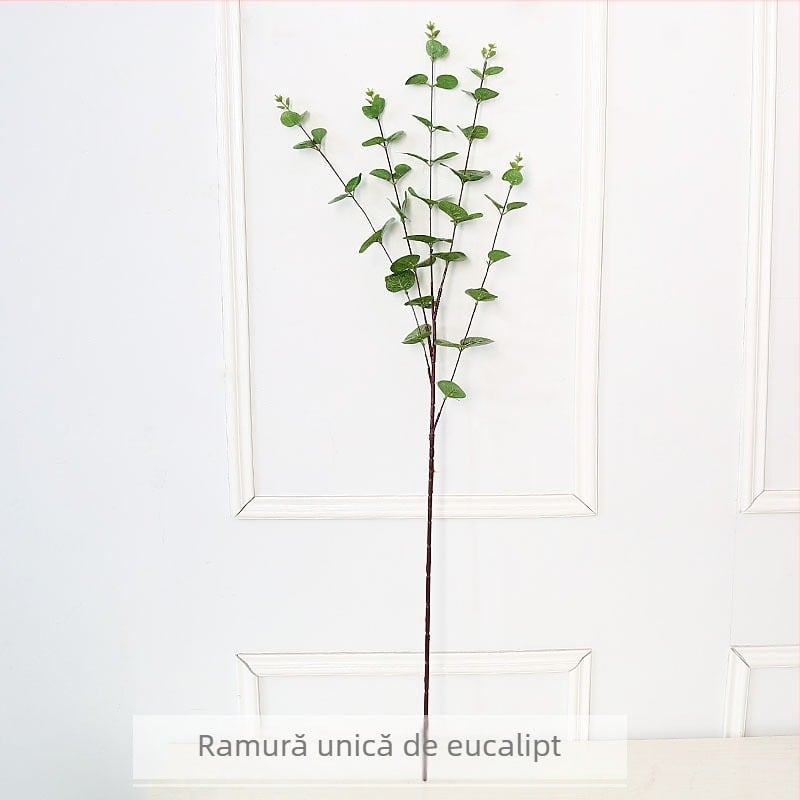 Frunze artificiale de eucalipt pentru nunți și decor în casă – frunze verzi pentru decor, recuzita pentru expoziții și fotografii