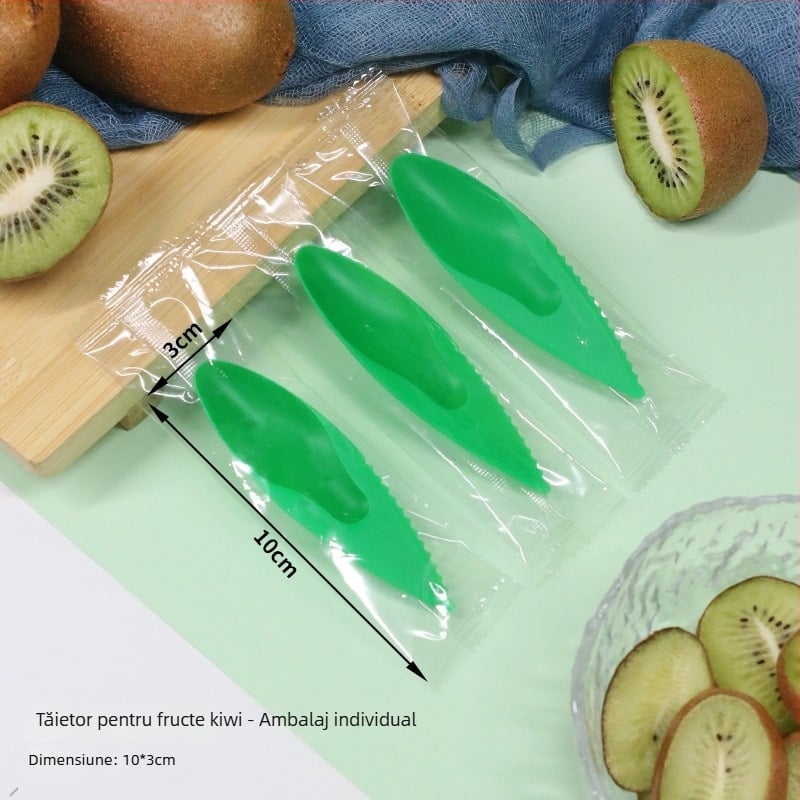 Linguriță pentru kiwi și decojit fructe, plastic îngroșat, ambalaj individual