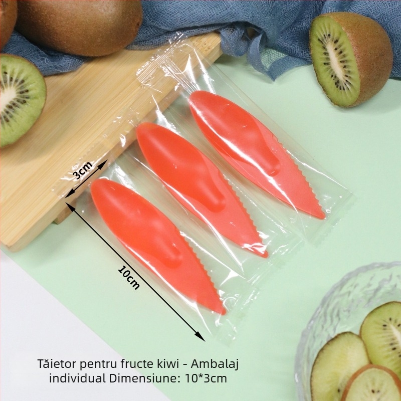 Linguriță pentru kiwi și decojit fructe, plastic îngroșat, ambalaj individual