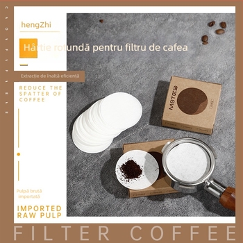Filtre rotunde de cafea, 100 bucăți, pentru filtrație pour-over, cafetieră vietnameză, cold drip, Aeropress și moka pot