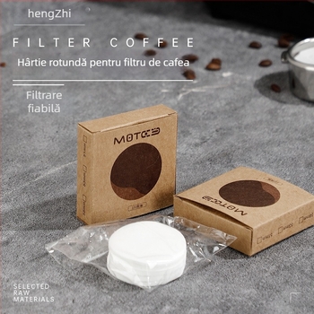 Filtre rotunde de cafea, 100 bucăți, pentru filtrație pour-over, cafetieră vietnameză, cold drip, Aeropress și moka pot